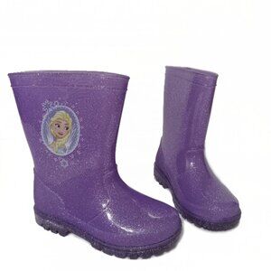 Disney Frozen Elsa Purple Glitter Rain Boots